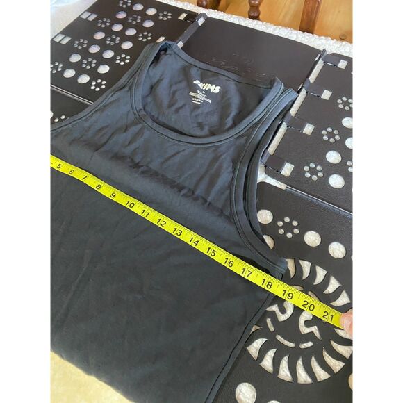SKIMS Black Tank Top Women’s Size 2X | Stretch Slim Fit Sleeveless Shirt - Picture 5 of 7